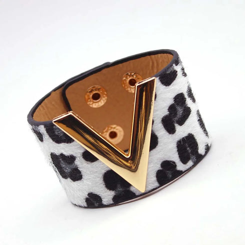 Europe Crack Leather Bracelet For Women Femme Punk Style Soft Jewellery